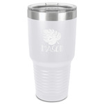 Tropical Leaves #2 30 oz Stainless Steel Tumbler - White - Single-Sided (Personalized)