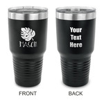 Tropical Leaves #2 30 oz Stainless Steel Tumbler - Black - Double Sided (Personalized)