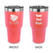 Tropical Leaves #2 30 oz Stainless Steel Ringneck Tumblers - Coral - Double Sided - APPROVAL