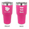 Tropical Leaves #2 30 oz Stainless Steel Ringneck Tumblers - Pink - Double Sided - APPROVAL