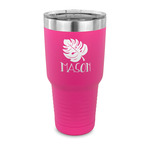 Tropical Leaves #2 30 oz Stainless Steel Tumbler - Pink - Single Sided (Personalized)