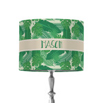 Tropical Leaves #2 8" Drum Lamp Shade - Fabric (Personalized)