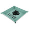 Tropical Leaves #2 9" x 9" Teal Leatherette Snap Up Tray - MAIN