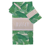 Tropical Leaves #2 Bath Towel Set - 3 Pcs (Personalized)