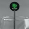 Tropical Leaves #2 Black Plastic 5.5" Stir Stick - Round - Main