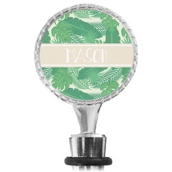 Tropical Leaves #2 Wine Bottle Stopper (Personalized)