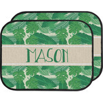 Tropical Leaves #2 Car Floor Mats (Back Seat) w/ Name or Text