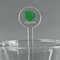 Tropical Leaves #2 Clear Plastic 7" Stir Stick - Round - Main