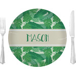 Tropical Leaves #2 10" Glass Lunch / Dinner Plates - Single or Set (Personalized)