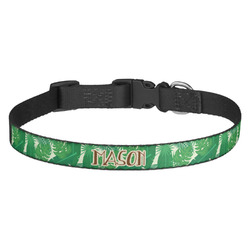Tropical Leaves #2 Dog Collar (Personalized)