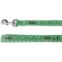Tropical Leaves #2 Deluxe Dog Leash - 4 ft (Personalized)