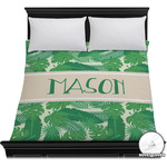 Tropical Leaves #2 Duvet Cover - Full / Queen w/ Name or Text