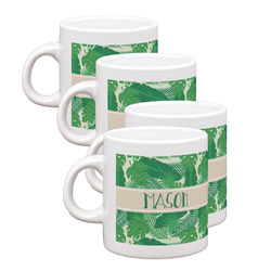 Tropical Leaves #2 Single Shot Espresso Cups - Set of 4 (Personalized)