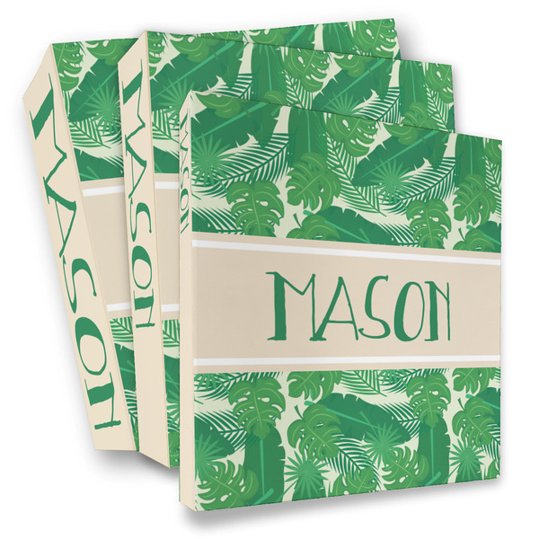 Custom Tropical Leaves #2 3 Ring Binder - Full Wrap (Personalized)