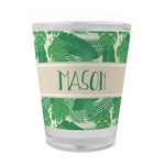 Tropical Leaves #2 Glass Shot Glass - 1.5 oz - Single (Personalized)