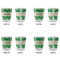 Tropical Leaves #2 Glass Shot Glass - Standard - Set of 4 - APPROVAL