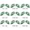 Tropical Leaves #2 Golf Club Covers - APPROVAL (set of 9)