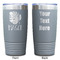 Tropical Leaves #2 Gray Polar Camel Tumbler - 20oz - Double Sided - Approval