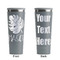 Tropical Leaves #2 Grey RTIC Everyday Tumbler - 28 oz. - Front and Back