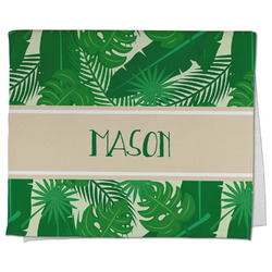 Tropical Leaves #2 Kitchen Towel - Poly Cotton w/ Name or Text