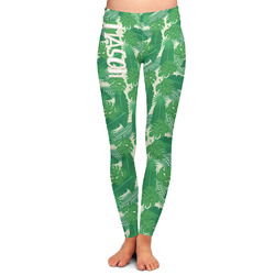 Tropical Leaves #2 Ladies Leggings - Medium (Personalized)