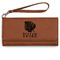 Tropical Leaves #2 Ladies Wallet - Leather - Rawhide - Front View