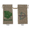 Tropical Leaves #2 Large Burlap Gift Bags - Front & Back