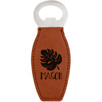 Tropical Leaves #2 Leatherette Bottle Opener (Personalized)