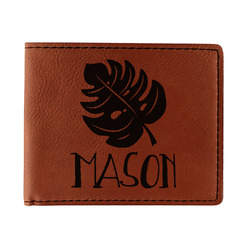 Tropical Leaves #2 Leatherette Bifold Wallet - Double Sided (Personalized)