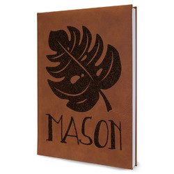 Tropical Leaves #2 Leather Sketchbook (Personalized)