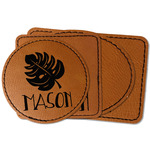 Tropical Leaves #2 Faux Leather Iron On Patch (Personalized)