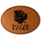 Tropical Leaves #2 Leatherette Patches - Oval