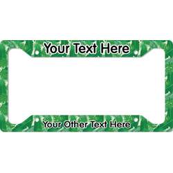 Tropical Leaves #2 License Plate Frame - Style A (Personalized)