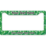 Tropical Leaves #2 License Plate Frame - Style B (Personalized)