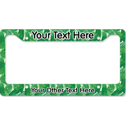 Tropical Leaves #2 License Plate Frame - Style B (Personalized)