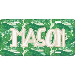 Tropical Leaves #2 Front License Plate (Personalized)