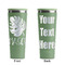 Tropical Leaves #2 Light Green RTIC Everyday Tumbler - 28 oz. - Front and Back