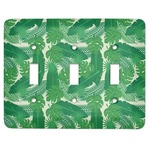 Tropical Leaves #2 Light Switch Cover (3 Toggle Plate)