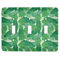 Tropical Leaves #2 Light Switch Cover (3 Toggle Plate)