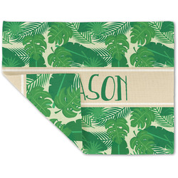 Tropical Leaves #2 Double-Sided Linen Placemat - Single w/ Name or Text