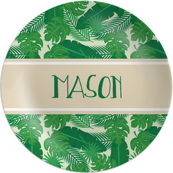 Tropical Leaves #2 Melamine Plate - 10" (Personalized)