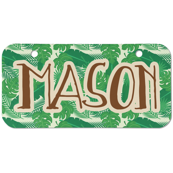 Custom Tropical Leaves #2 Mini/Bicycle License Plate (2 Holes) (Personalized)