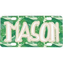 Tropical Leaves #2 Mini / Bicycle License Plate (4 Holes) (Personalized)