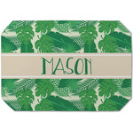 Tropical Leaves #2 Dining Table Mat - Octagon (Single-Sided) w/ Name or Text