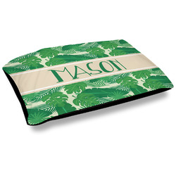 Tropical Leaves #2 Outdoor Dog Bed - Large (Personalized)