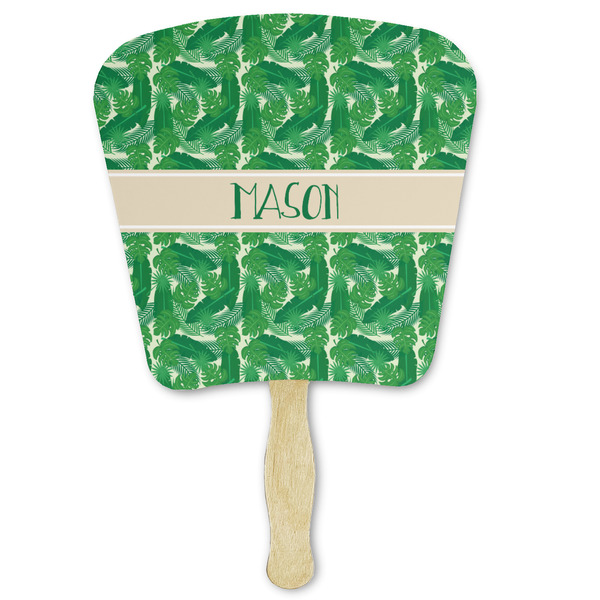 Custom Tropical Leaves #2 Paper Fan (Personalized)