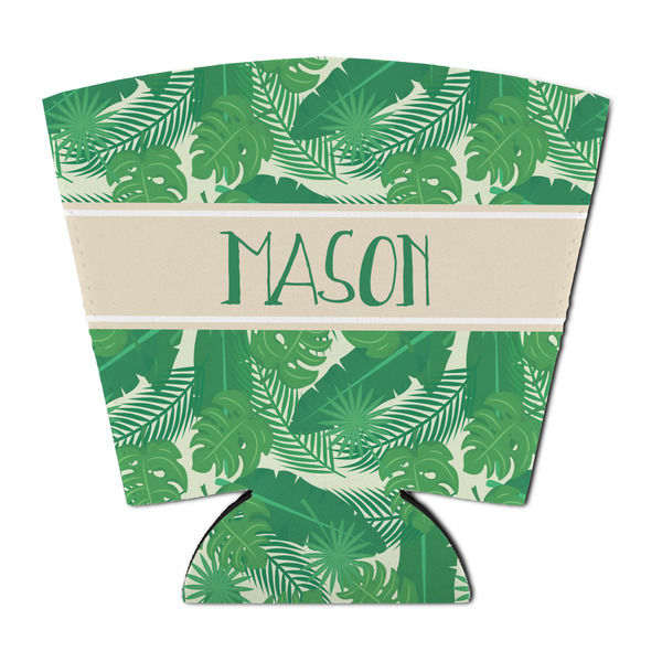 Custom Tropical Leaves #2 Party Cup Sleeve - with Bottom (Personalized)