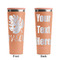 Tropical Leaves #2 Peach RTIC Everyday Tumbler - 28 oz. - Front and Back