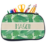 Tropical Leaves #2 Neoprene Pencil Case - Medium w/ Name or Text