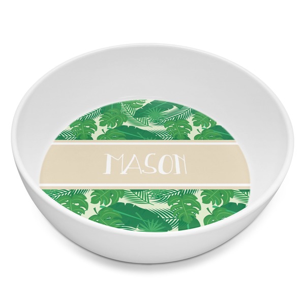 Custom Tropical Leaves #2 Melamine Bowl - 8 oz (Personalized)